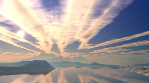 Sunset and clouds groove. Stock Footage 36561275