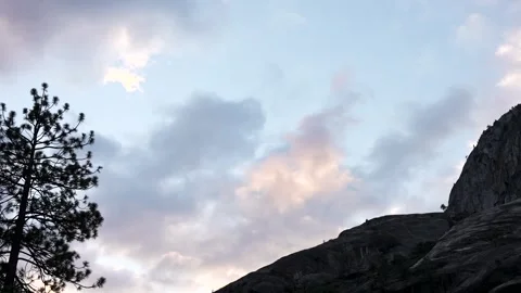 Sunset and clouds in a Mountains Stock Footage 242025132