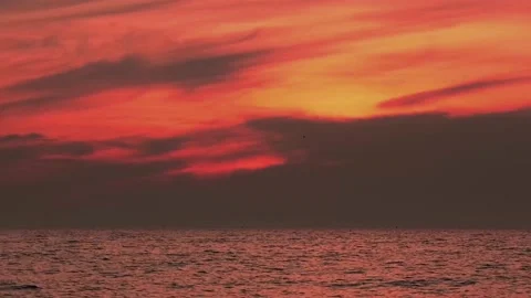 Sunset and clouds over the sea Stock Footage 151920686