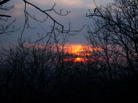 Sunset and the clouds Stock Photos