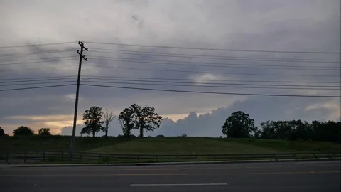 Sunset and Clouds timelapse Stock Footage 76223179