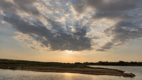 Sunset and clouds timelapse Video stock 86632839