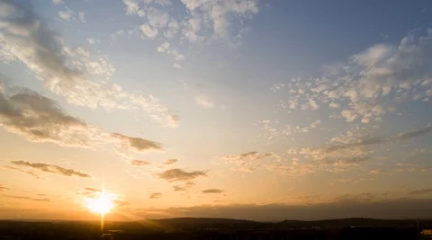 Sunset and cloudscape - evening timelapse Stock Footage