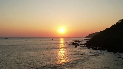 Sunset and Coast 库存影片 234706926