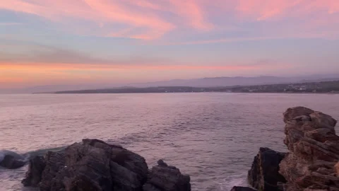 Sunset and Coast Line 02 HD Stock Footage 175469746