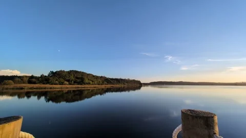 Sunset  and dusk over lagoon Stock Footage 288121288