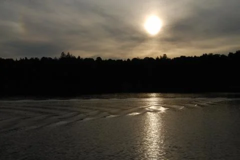 Sunset and the lake Stock Photos