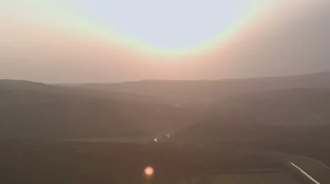 Sunset and landscape, time lapse Stock Footage 42368266