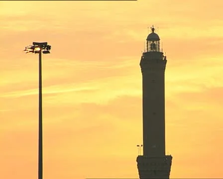 SUNSET and lighthouse close Video stock 11402084