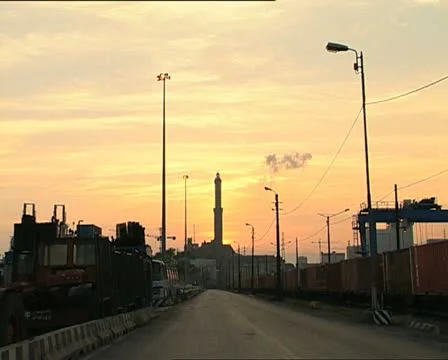 SUNSET and lighthouse zoom in Video stock 11402000