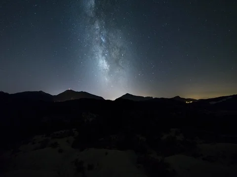 Sunset and milky way 스톡 동영상 80966874