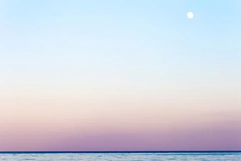 Sunset and the moon Stock Photos