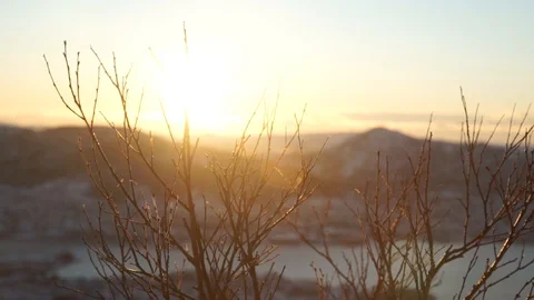 Sunset and mountain cut inn Stock Footage 89502691