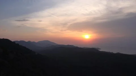 Sunset and mountains Stock Footage 41001854