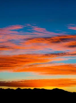 Sunset and Mountains Stock Photos