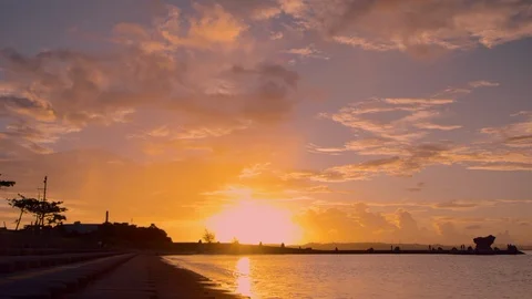 Sunset and ocean. Stock Footage 100844758