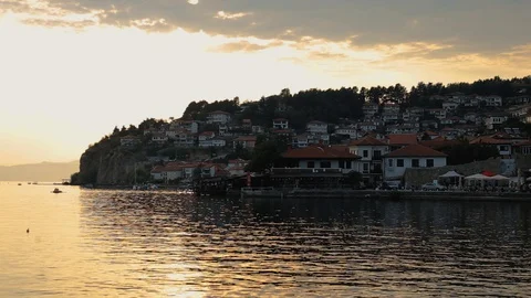 Sunset and Panoramic View Of Old City Stock-Footage 122608243