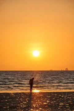 Sunset and people Stock Photos