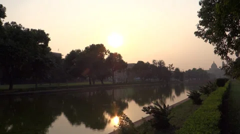 Sunset and reflection Stock Footage 32498711