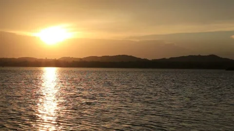 Sunset and resources water Stock Footage 55785309