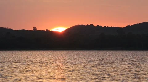 Sunset and resources water Stock Footage 55785509