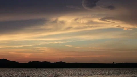 Sunset and resources water Stock Footage 55785714