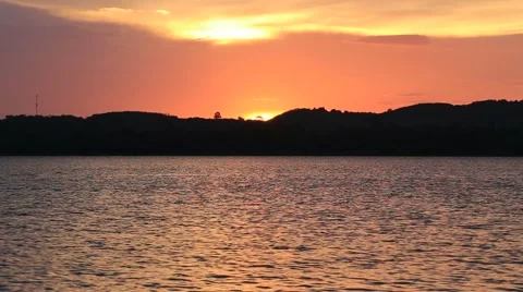 Sunset and resources water Stock Footage 55786328