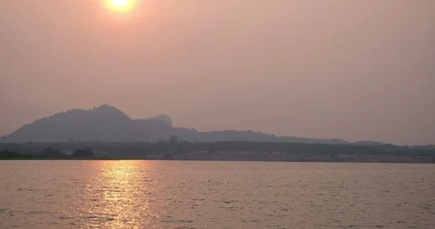 Sunset and rivers Stock Footage 89789346