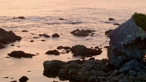 Sunset and rocks Oregon Coast Oregon 38 Stock Footage 81899861