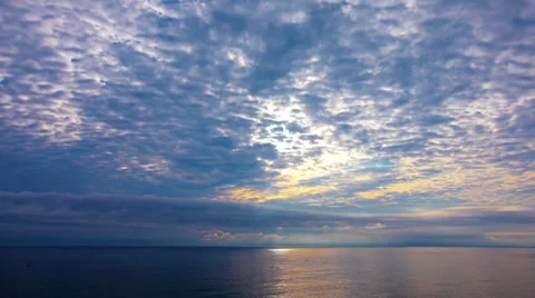 Sunset and sea. 4K. FULL HD, 4096x2304. Stock Footage 35182545