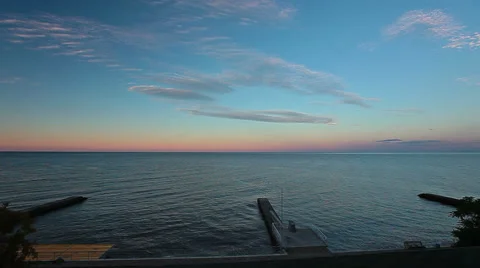 Sunset and sea. 4K. FULL HD, 4096x2304. Stock Footage 35184462