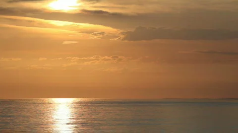 Sunset and sea Stock Footage 728450
