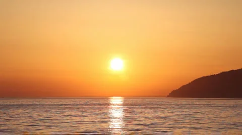 Sunset and sea Stock Footage 949125