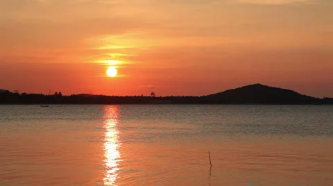 Sunset and sea Stock Footage 3678404