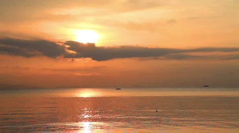 Sunset and sea Video stock 4884939