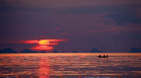 Sunset and sea Video stock 4885298