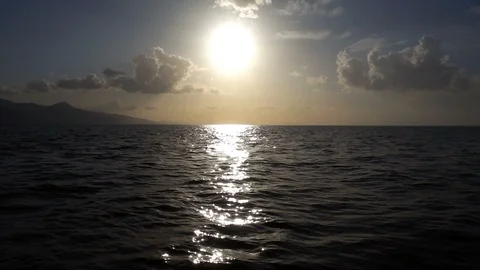 Sunset and the Sea Stock Footage 104114210