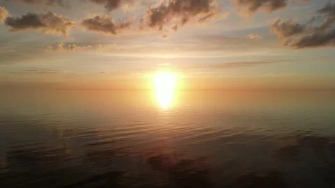 Sunset and the sea Stock Footage 159280831