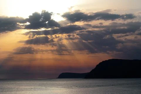 Sunset and sea Stock Photos