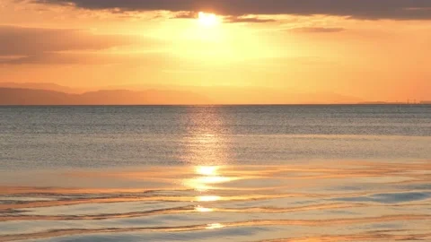 Sunset and sea, slow motion Stock Footage 172099558