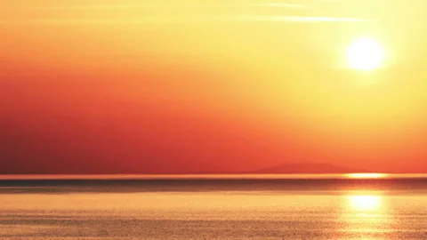 Sunset and sea, timelapse Stock Footage 90642830