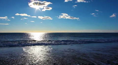 Sunset and sea. What a great day :) Stock Footage