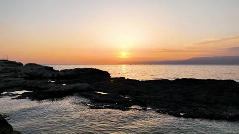 Sunset and seascape Stock Footage 294112393