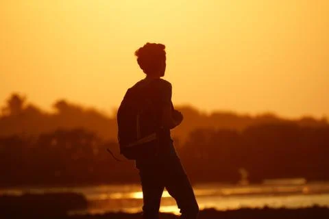 Sunset and Silhouette Stock Photos