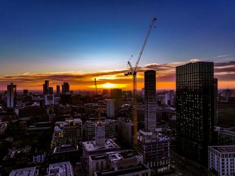 Sunset and Silhouettes Stock Photos