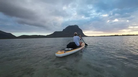 Sunset and subboard Stock Footage 293203808