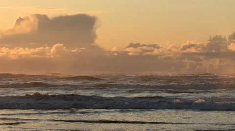 Sunset and Waves 2 Stock Footage 10564529