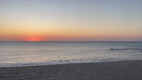 Sunset and the waves 2 Stock Footage 236267129