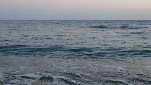 Sunset and waves Stock Footage 132496481