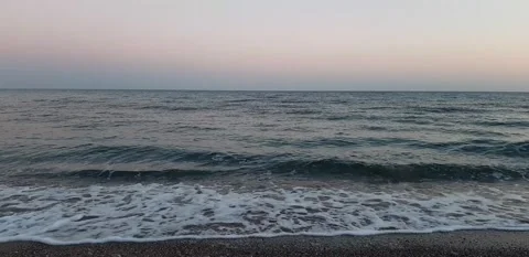Sunset and waves Stock Footage 132498284